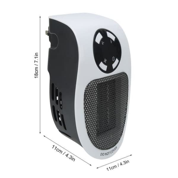 PTC keramisk elvärmare - Bärbar - Fjärrkontroll - 500W