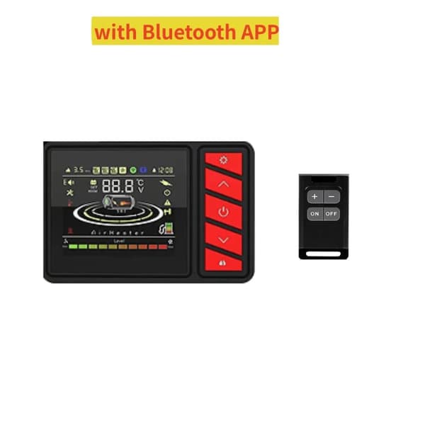 12V/24V dieselluftvärmare LCD-panel med APP Bluetooth-funktion + trådlös fjärrkontroll, typ 3