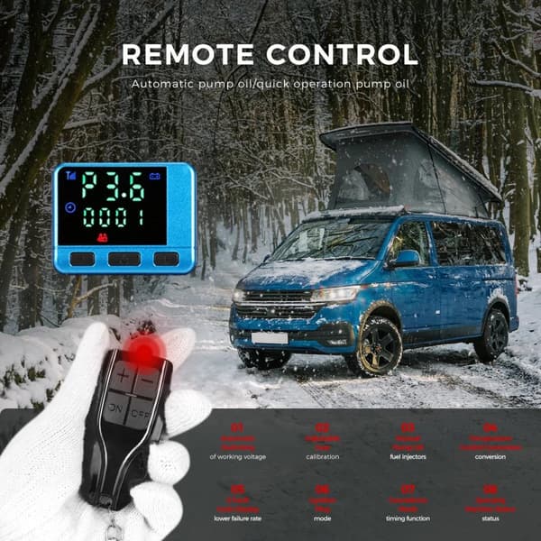 8KW 12V dieselluftvärmare med ljuddämpare och LCD-omkopplare, dieselparkeringsvärmare, snabb uppvärmning, lågt ljud