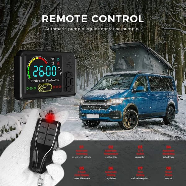 12V/24V/230V 5KW bärbar integrerad dieselluftvärmare med Bluetooth APP-kontroll, energibesparande, säker och enkel att använda