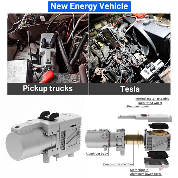 12V 5KW bensin/diesel luftvärmare, VVS-värmare, parkeringsvärmare, 2 arbetslägen, lågt ljud
