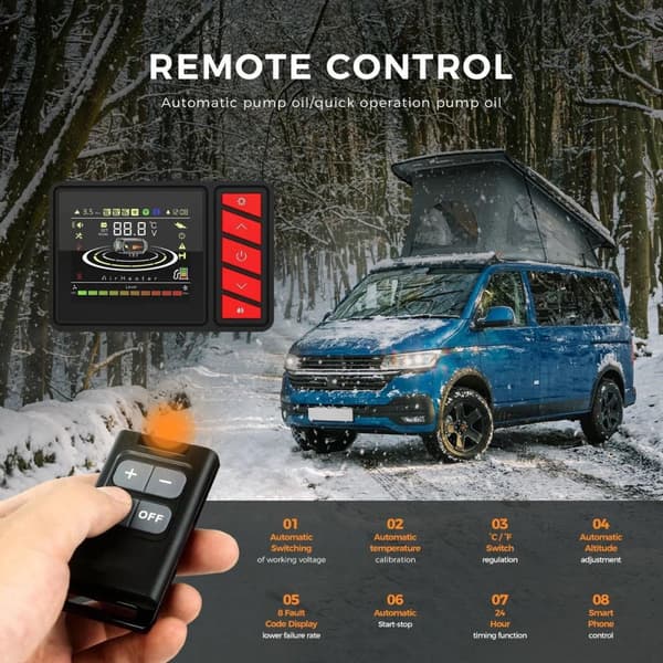 8KW DC 12V/DC 24V/AC 230V bärbar diesel rumsvärmare, integrerad diesel luftvärmare, bilparkeringsvärmare