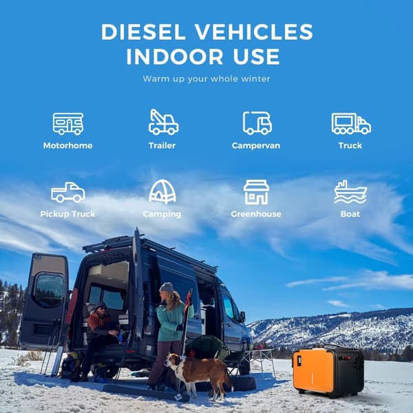 8KW DC 12V/DC 24V/AC 230V bärbar diesel rumsvärmare, integrerad diesel luftvärmare, bilparkeringsvärmare