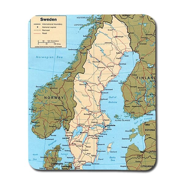 Karta Över Sverige Musmatta