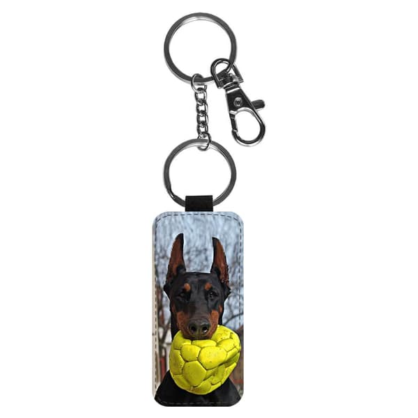 Hund Doberman Nyckelring