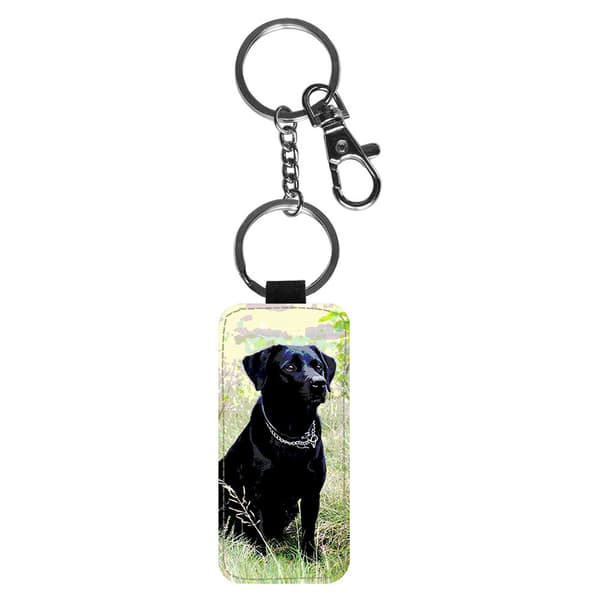 Svart Labrador Nyckelring