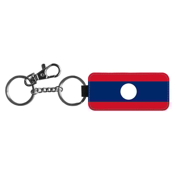 Laos Flagga Nyckelring