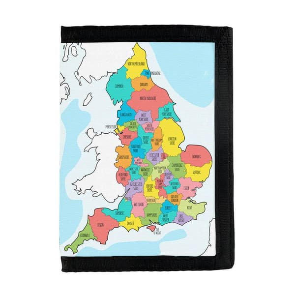 Karta över England Lommebok