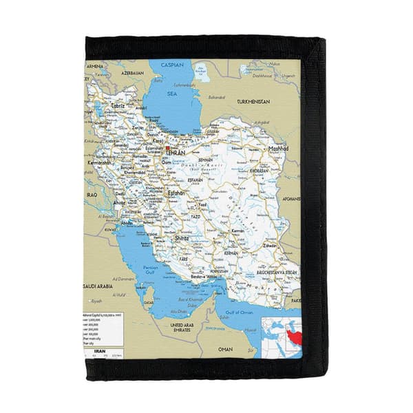 Karta över Iran Plånbok