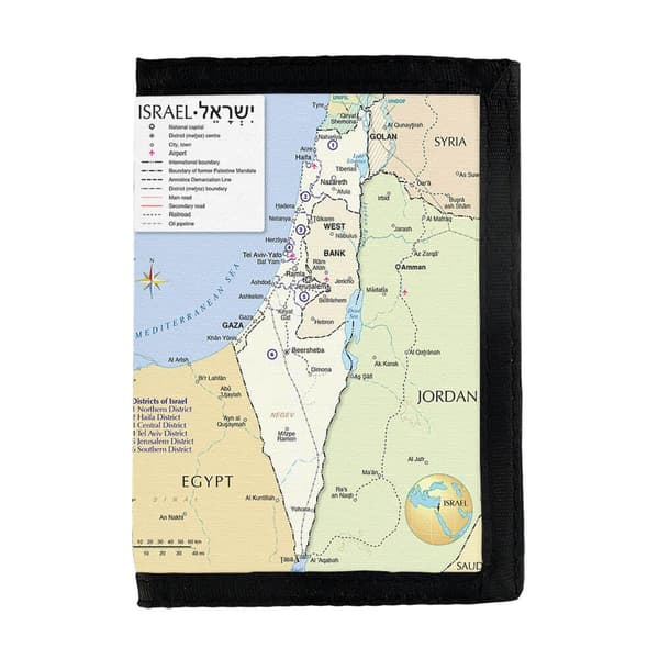 Karta över Israel Plånbok