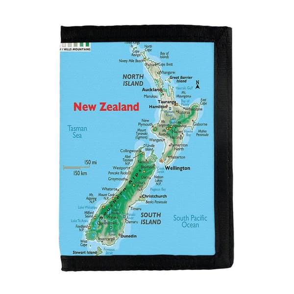 Map of New Zealand Lompakko