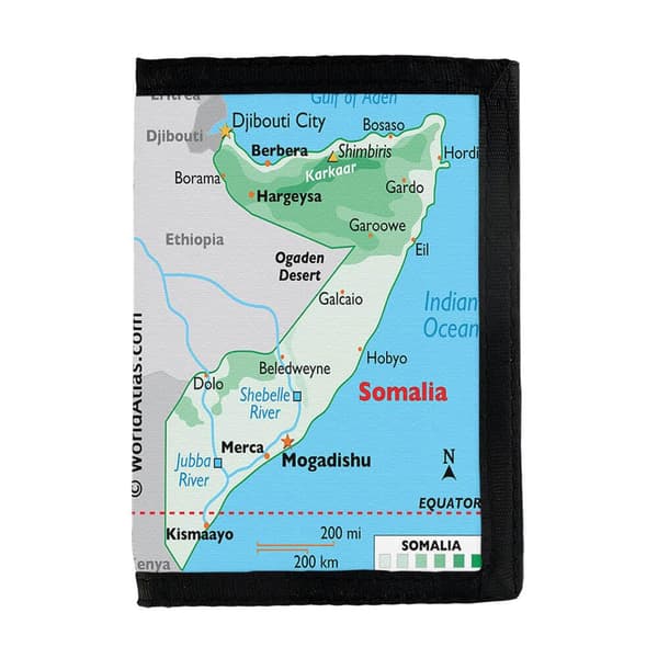 Karta över Somalia Plånbok
