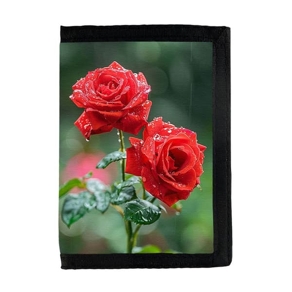 Blommor Röda Rosor Plånbok