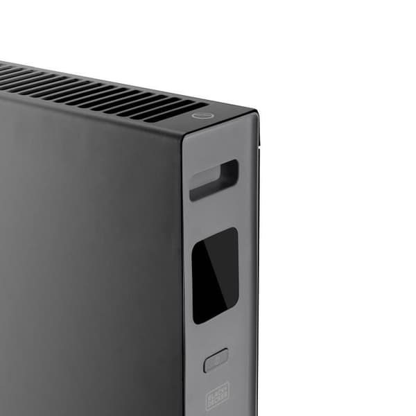 BLACK+DECKER BXCSH2001E konvektorradiator, 2000W, 2 effekter, upp till 30m2, skärm, temperatur mellan 10 och 35°C, timer
