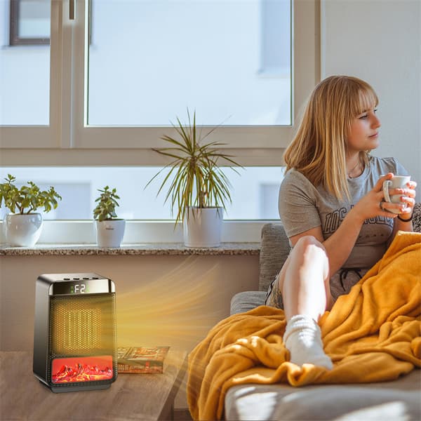 Bärbar stationär elektrisk värmare 1500W Mini Fläktvärmare PTC Keramisk värmare