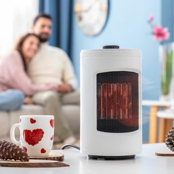 Keramisk kylare - InnovaGoods - Oscillerande - Elektrisk - Vit Svart - Bärbar