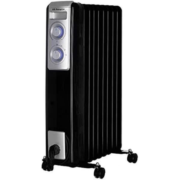 Oljeradiator - ORBEGOZO - RN 2000 - 9 element - 2000 W - Justerbar termostat Svart