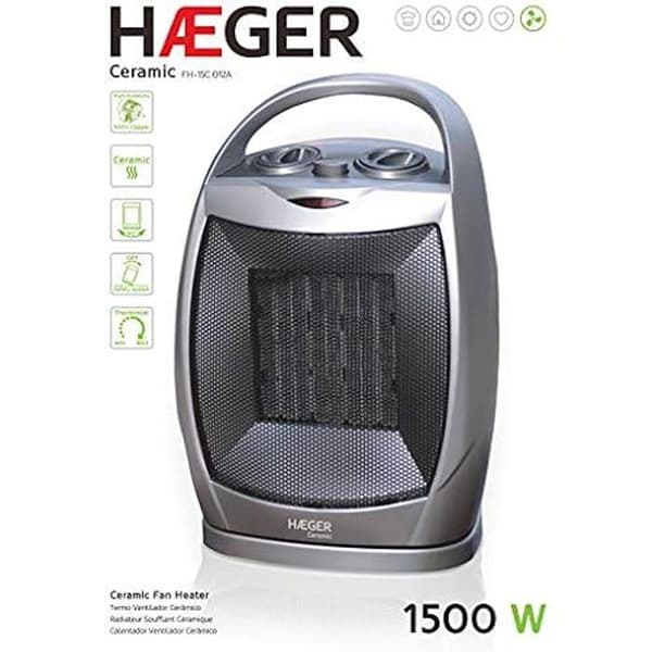 Värme - HAEGER - FH-15C.012A - 1500 W - Keramisk fläkt - 2 hastigheter