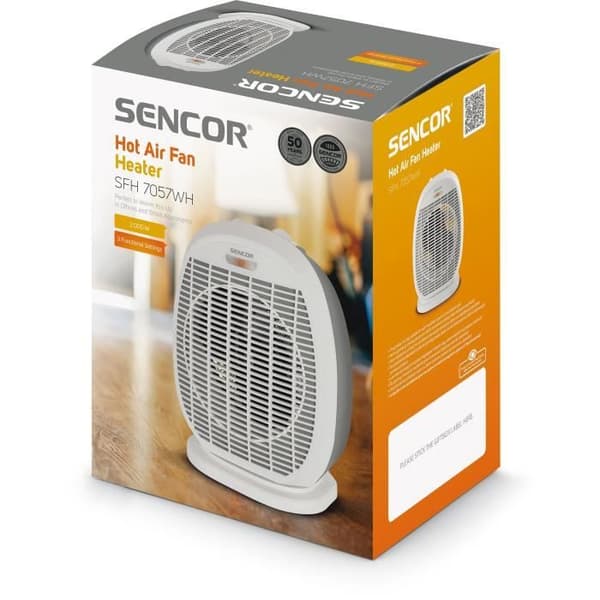 Varmluftsradiator - SENCOR - SFH 7057WH - 2000 W - 2 värmenivåer - Termostat - Vit