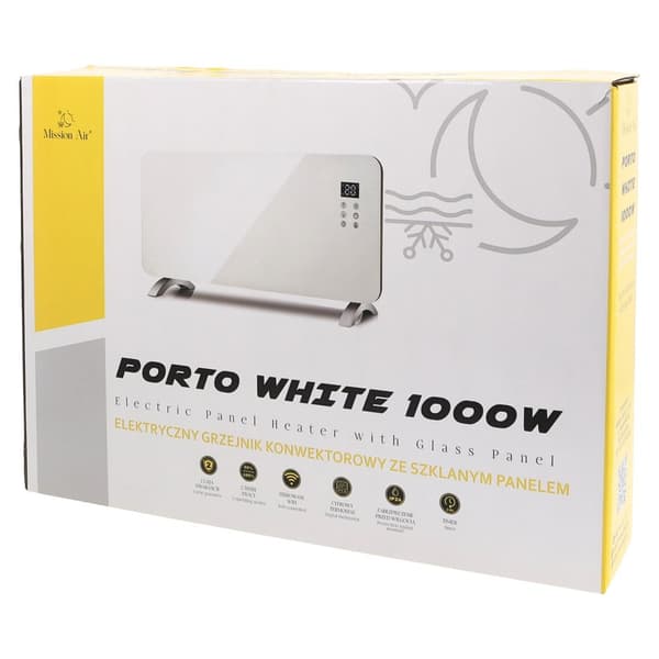 Konvektorvarmer PORTO WiFi 1000W Hvid