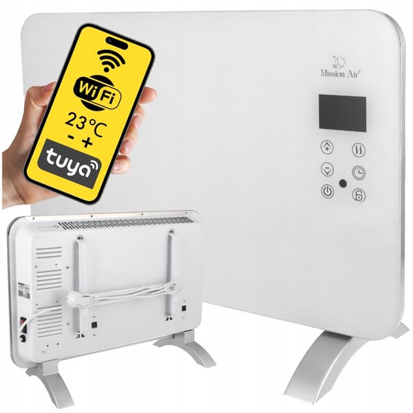 Konvektorvarmer PORTO WiFi 1000W Hvid