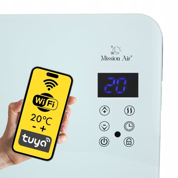 Konvektorvarmer PORTO WiFi 2400W Hvid