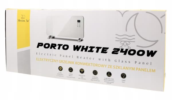 Konvektorvarmer PORTO WiFi 2400W Hvid