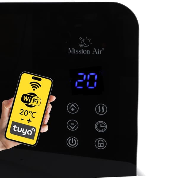 Konvektorvärmare PORTO WiFi 1000W Svart