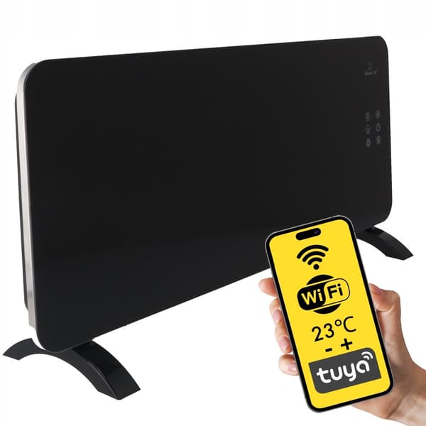 Konvektori lämmitin PORTO WiFi 2000W Musta