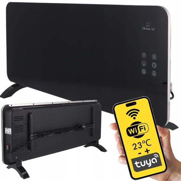 Konvektori lämmitin PORTO WiFi 2000W Musta