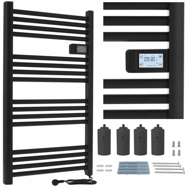 Badrumsradiator PARIS 500W Svart