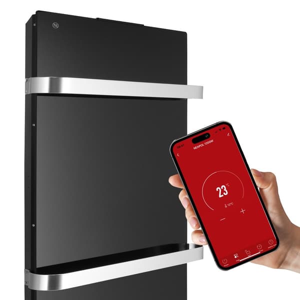 Konvektorvärmare NEAPOL 1200W WiFi Svart