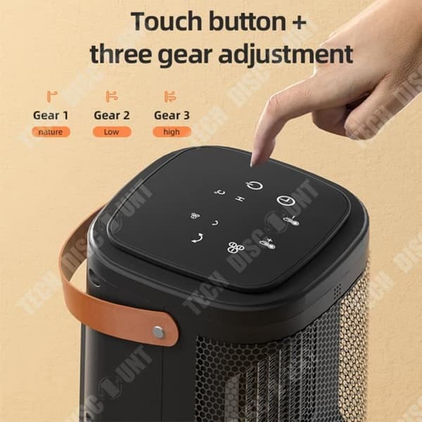 TD® Home Heater Tre justerbara hastigheter Snabb uppvärmning 70 graders omrörningshuvud Fjärrkontroll PTC Keramisk Värmare