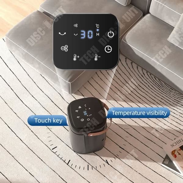 TD® Home Heater Tre justerbara hastigheter Snabb uppvärmning 70 graders omrörningshuvud Fjärrkontroll PTC Keramisk Värmare