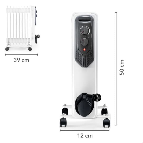 TROTEC TRH 20 E oljebadsradiator - Värme - 2000 watt - 3 nivåer - Termostat
