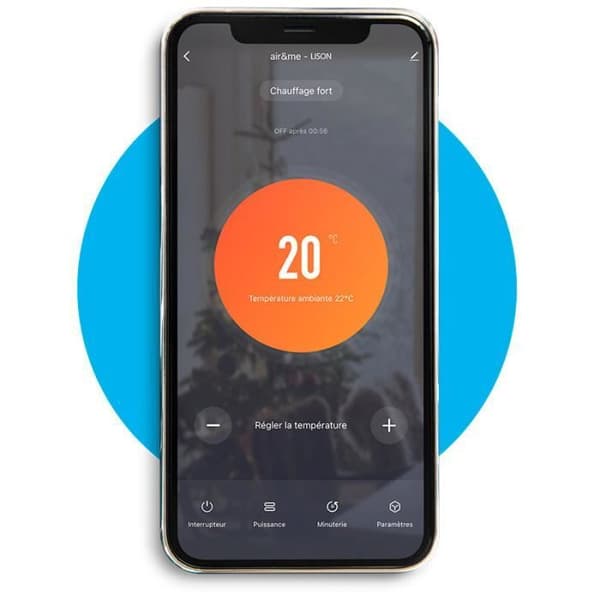Air & Me - Smart Connected Heating Lison - Svart - 30m²