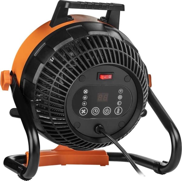 NEO TOOLS 90-070 2-i-1 elektrisk varmeovn + varmeblæser 2400 W Sort, Orange