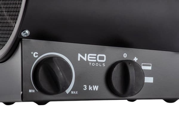 NEO TOOLS 90-066 elektrisk rumsvärmare Rostfritt stål 3000 W Svart