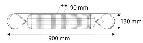 Teollinen säteilylämmitin 2000W NEO Tools 90-039