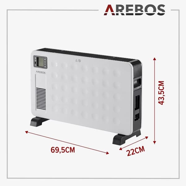 Konvektor 2300 W Hvid