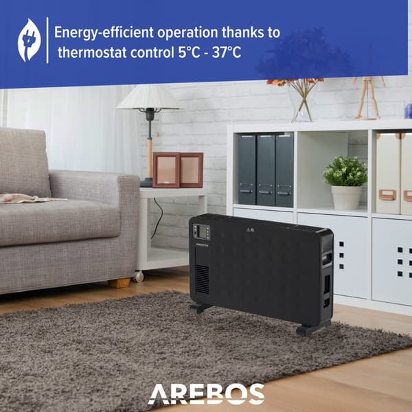 Konvektor 2300 W sort