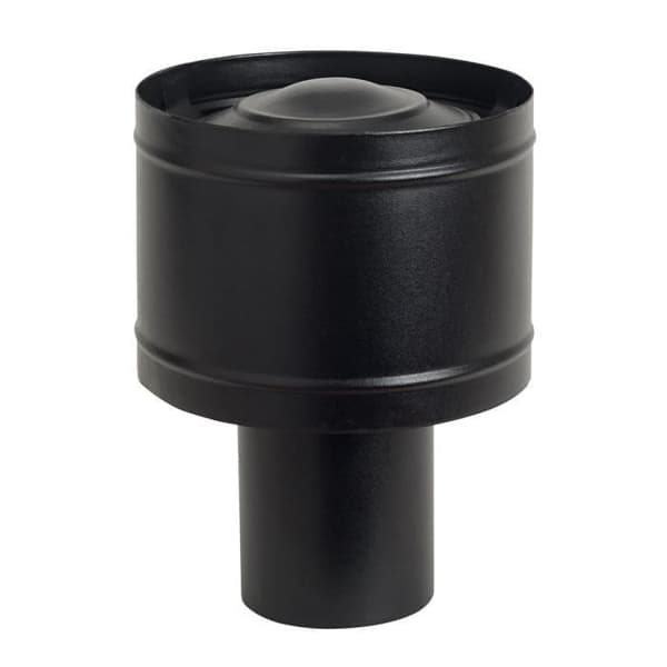 Vindtät terminal - Alasmalto - Q40400400410 - Emaljerat porslin - Matt svart - Ø130 mm