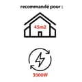 Miniatyrbild 3 av 3: MECAFER Elektrisk fläkt 3000 W TURBO MH3300TV