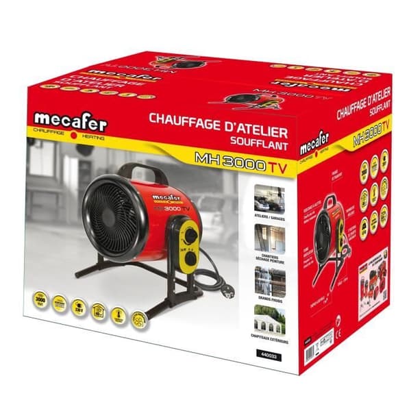 MECAFER Elektrisk fläkt 3000 W TURBO MH3300TV