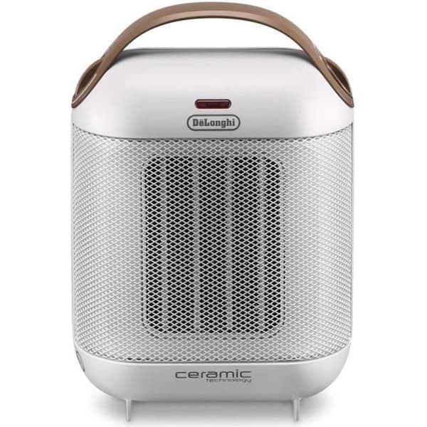 DELONGHI HFX30C18 Mobil keramisk fläktvärmare - Fläkt - 2 krafter Brun, Vit