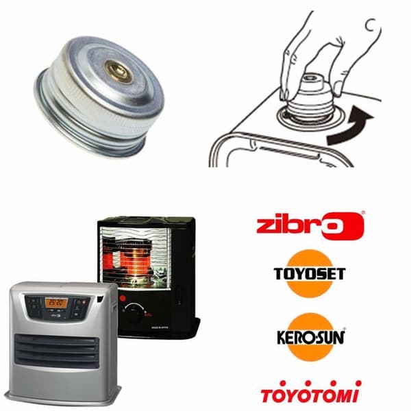 Zibro oljekamin - 1 - LÅG tanklock, originalprodukt för förbränningskaminen /Toyotomi
