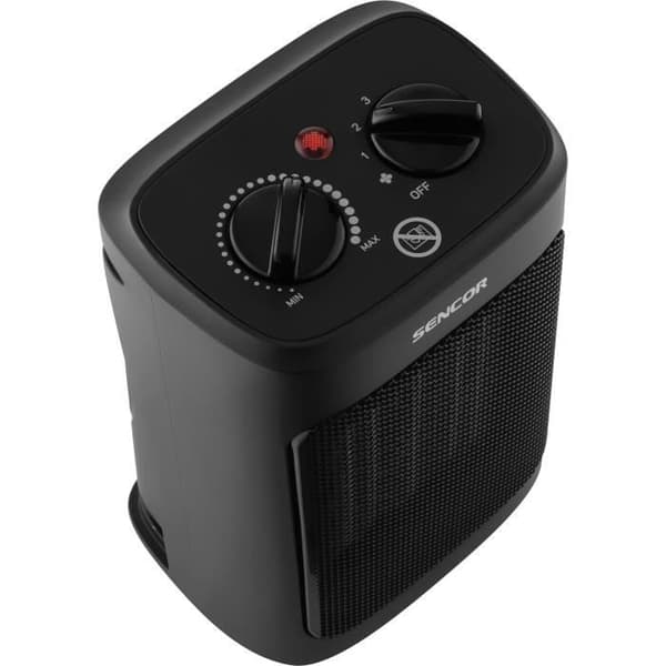 Keramisk radiator - SENCOR - SFH 7601BK - Upp till 2000 W - 3 värmenivåer - 10/15 m² - 60 dB - Svart