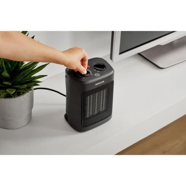Keramisk radiator - SENCOR - SFH 7601BK - Upp till 2000 W - 3 värmenivåer - 10/15 m² - 60 dB - Svart