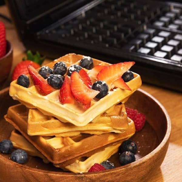 Cecotec Smörgåsmaskin Rock'nToast Family Waffle. 1500 W, Kapacitet 4 våfflor, Non-stick beläggning, 180° roterande system, Värme