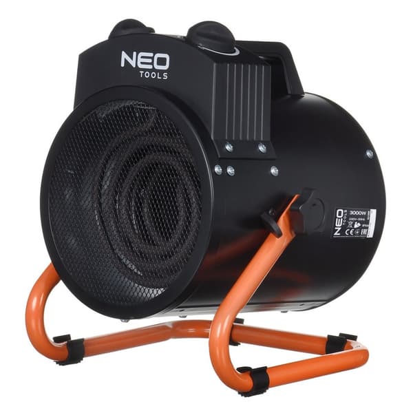 NEO TOOLS 90-068 elektrisk rumsvärmare Rostfritt stål 3000 W IPX4 Svart